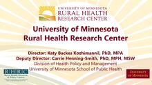 University of Minnesota Rural Health Research Center